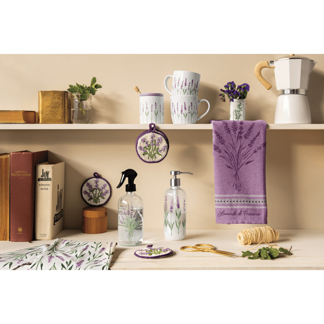 Linen Now Designs - Lavender Jacquard Dishtowel