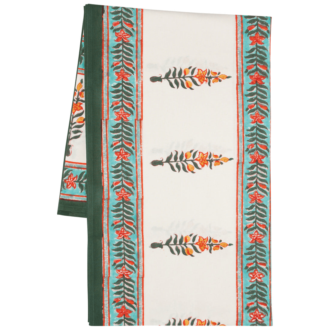 Linen Now Designs - Marigold Block Print Tablecloth - 90" x 60"