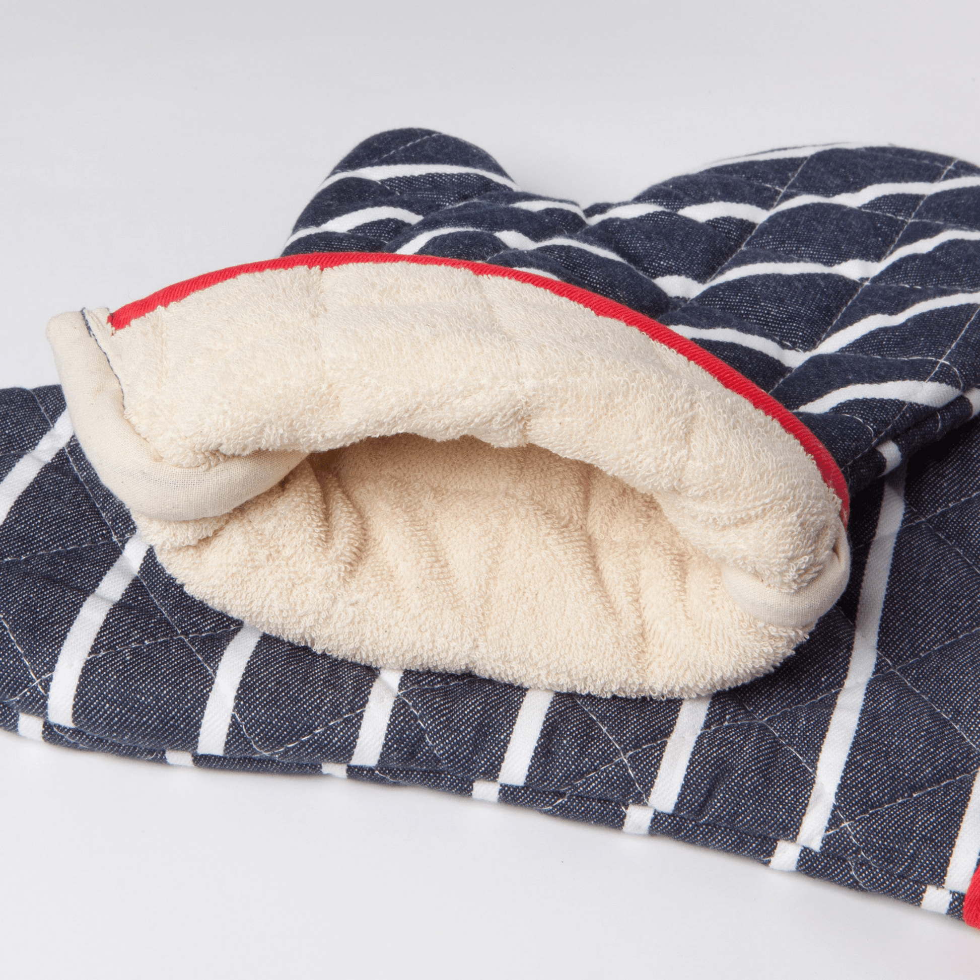 Linen Now Designs - Superior Butcher Stripe Oven Mitt
