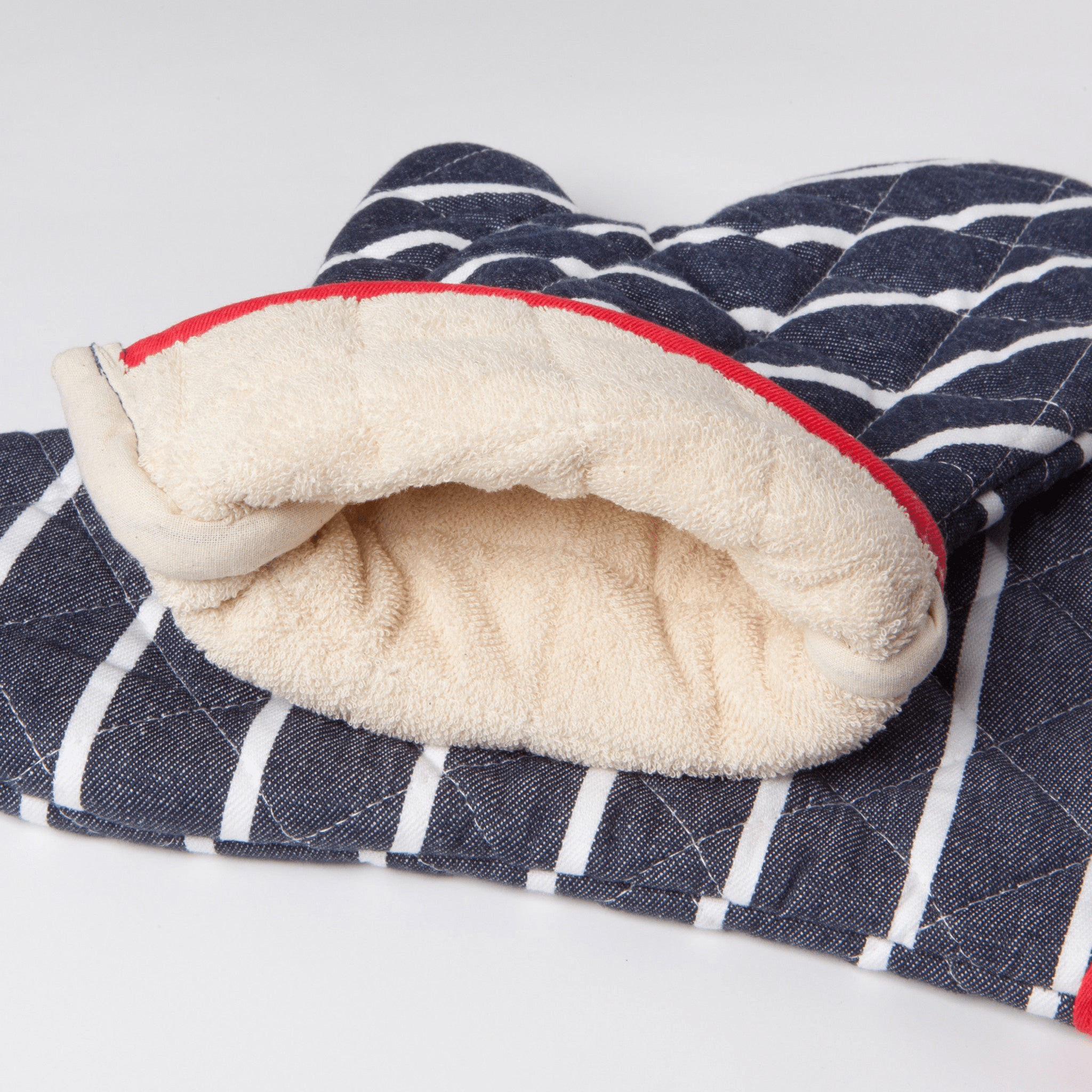 Linen Now Designs - Superior Butcher Stripe Oven Mitt