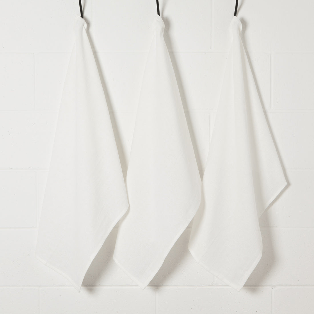 Linen Now Designs - Unbleached White Bakers Floursack Dishtowels - Set of 3