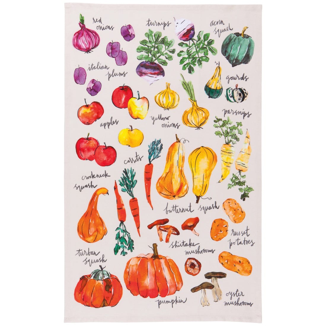 Linen Now Designs - Veggie Stand Printed Cotton Dishtowel