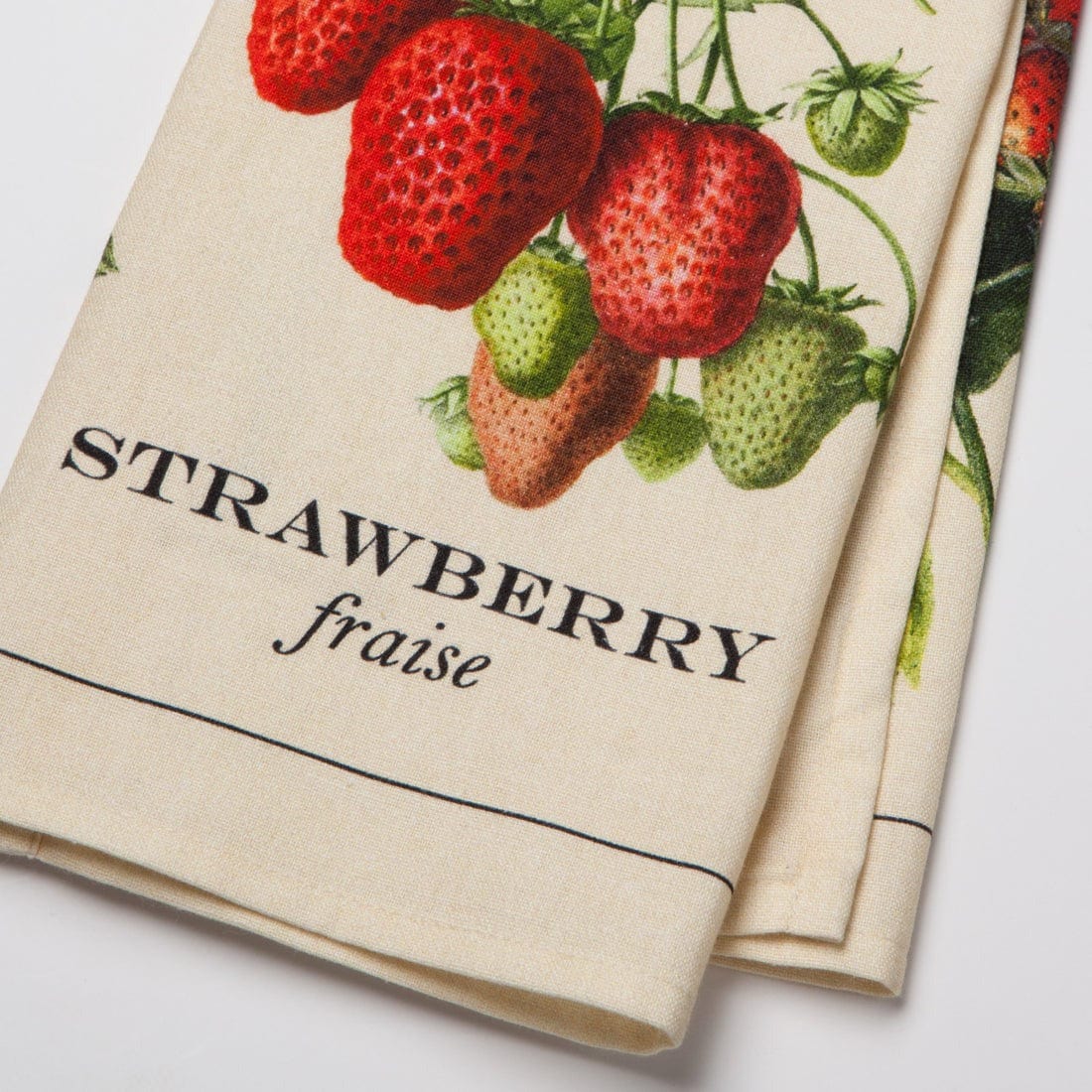 Linen Now Designs - Vintage Strawberries Cotton Dishtowel
