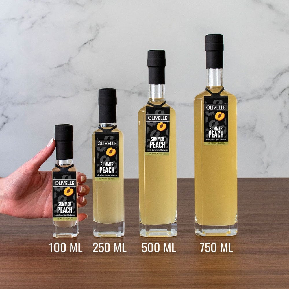 Food Olivelle Barrel Aged Summer Peach White Balsamic Vinegar
