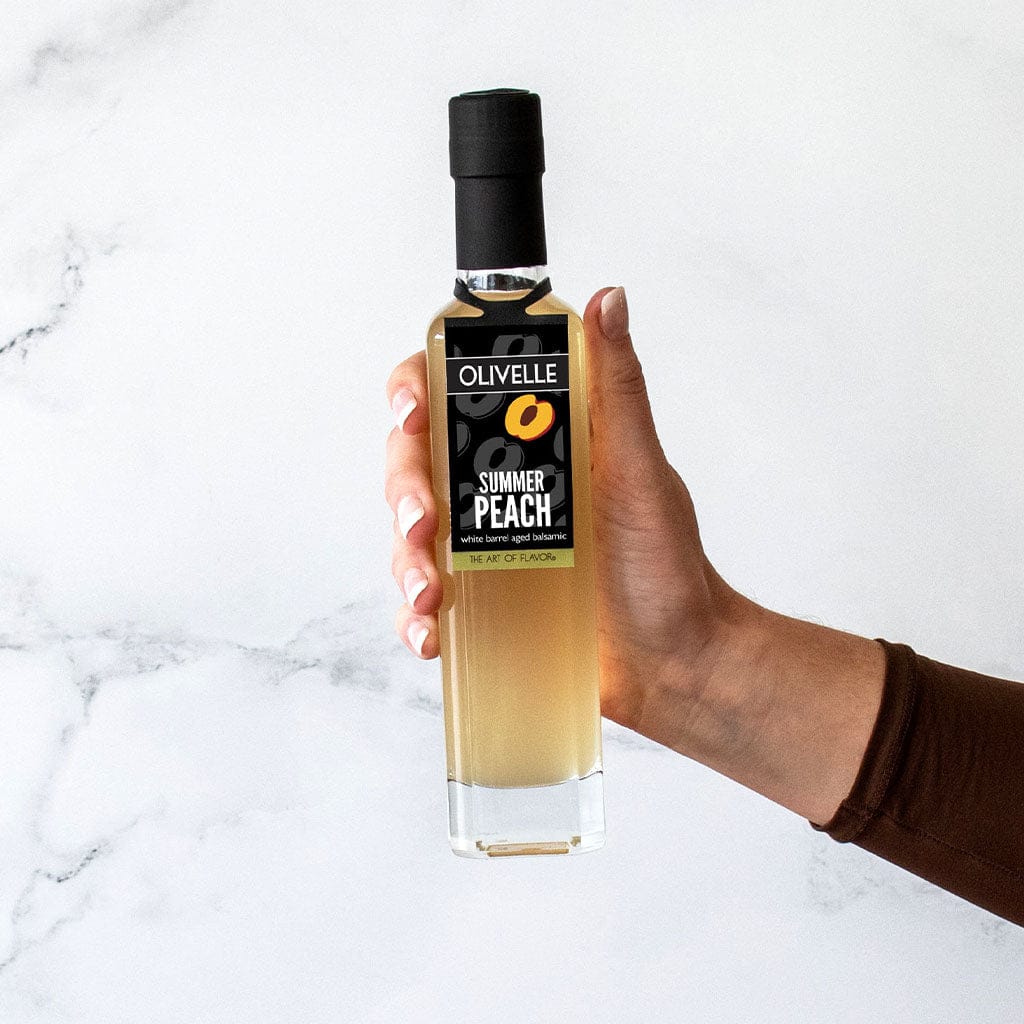 Food Olivelle Barrel Aged Summer Peach White Balsamic Vinegar