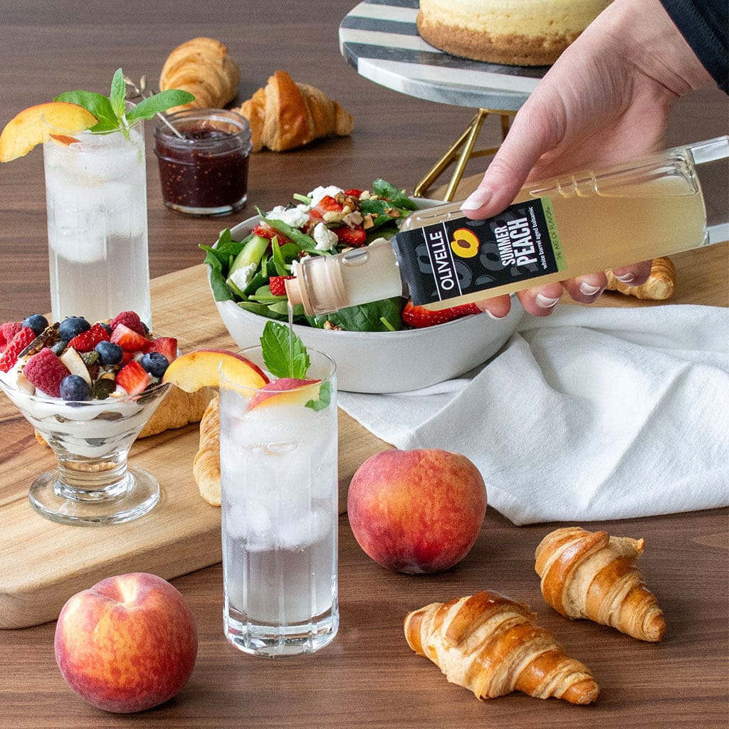 Food Olivelle Barrel Aged Summer Peach White Balsamic Vinegar