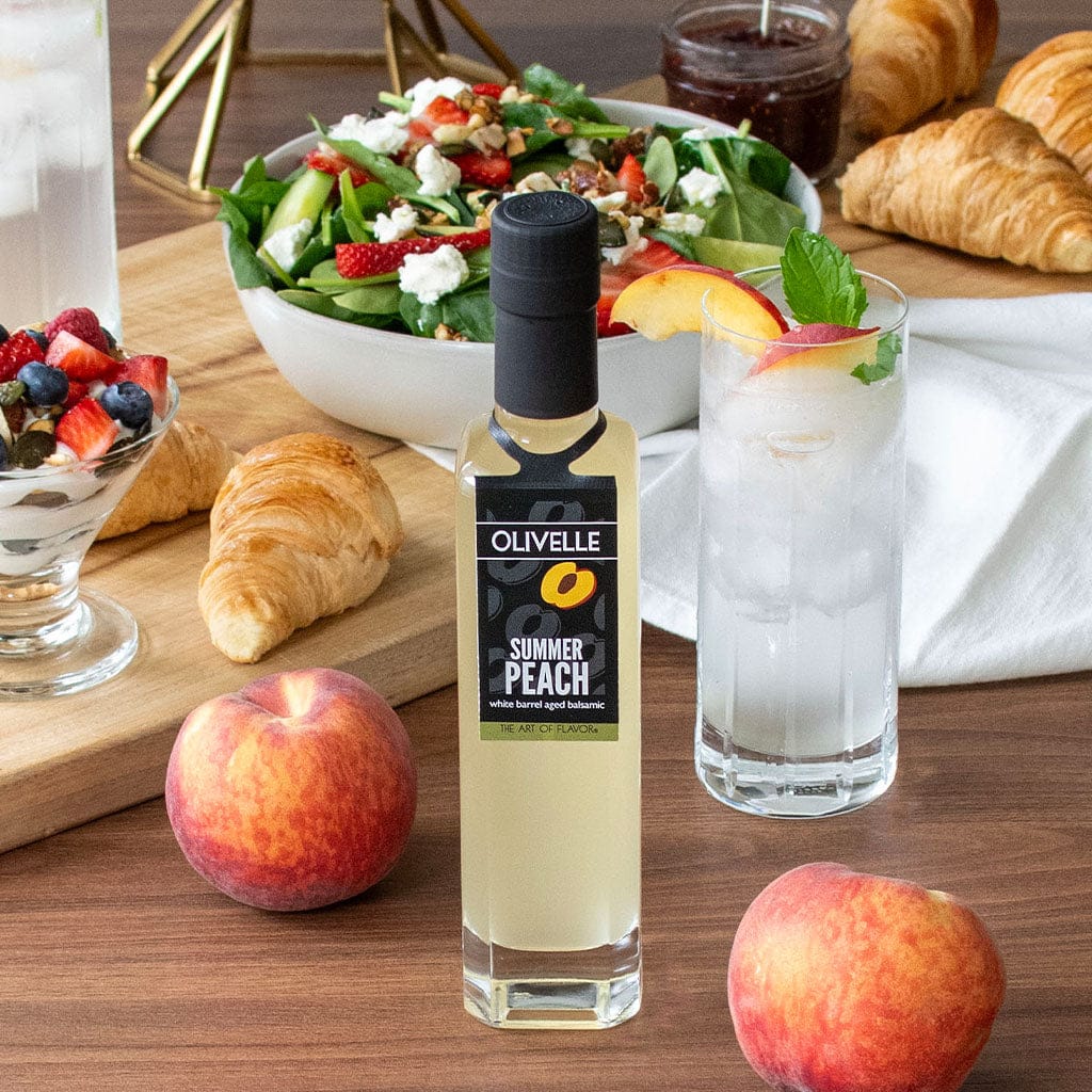 Food Olivelle Barrel Aged Summer Peach White Balsamic Vinegar