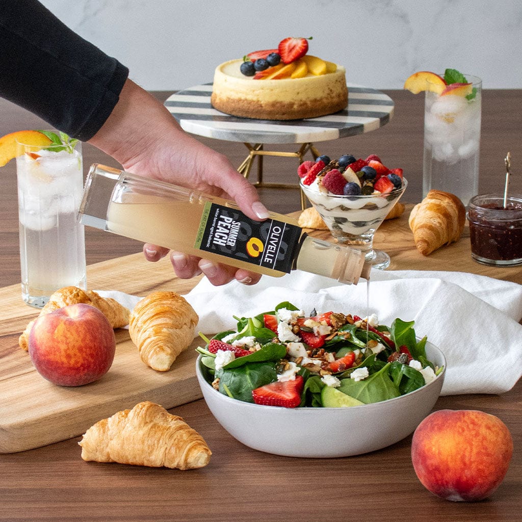 Food Olivelle Barrel Aged Summer Peach White Balsamic Vinegar