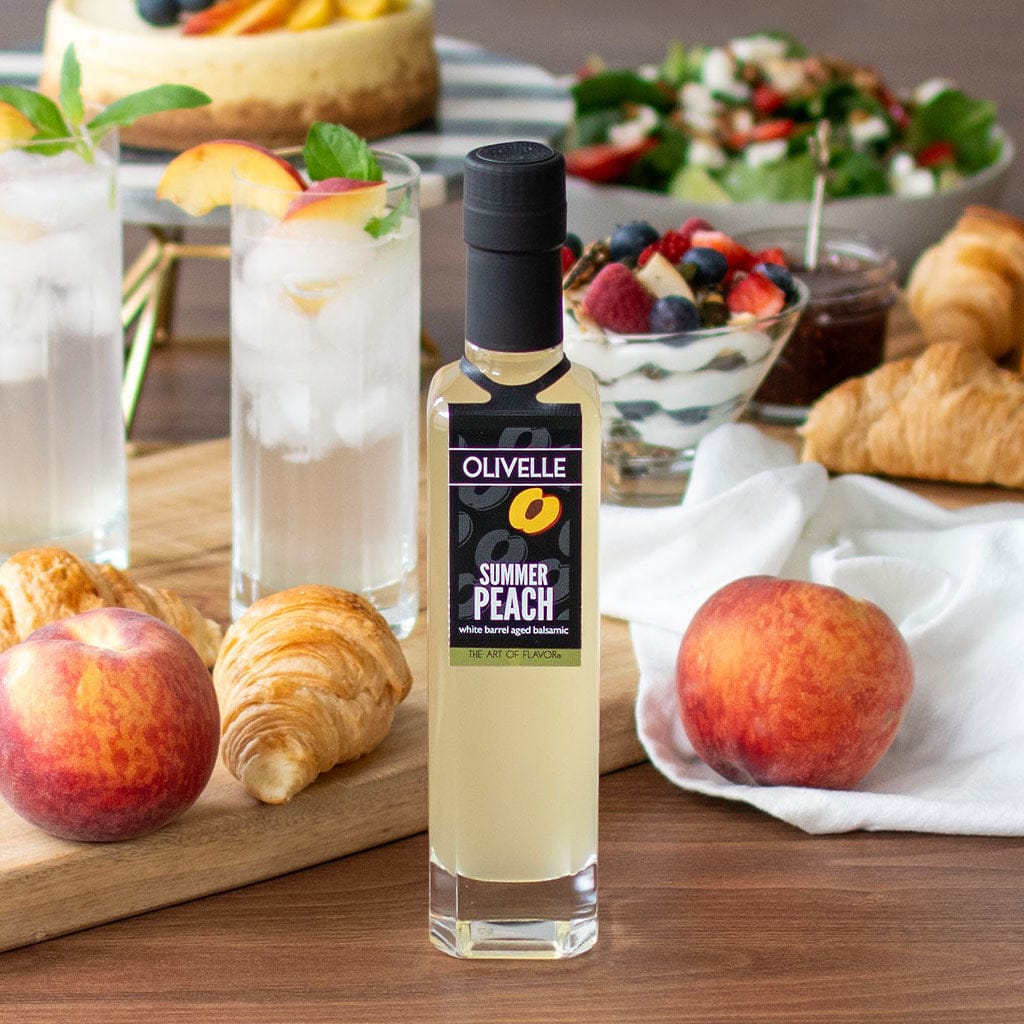 Food Olivelle Barrel Aged Summer Peach White Balsamic Vinegar