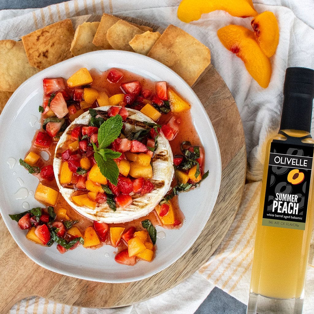 Food Olivelle Barrel Aged Summer Peach White Balsamic Vinegar
