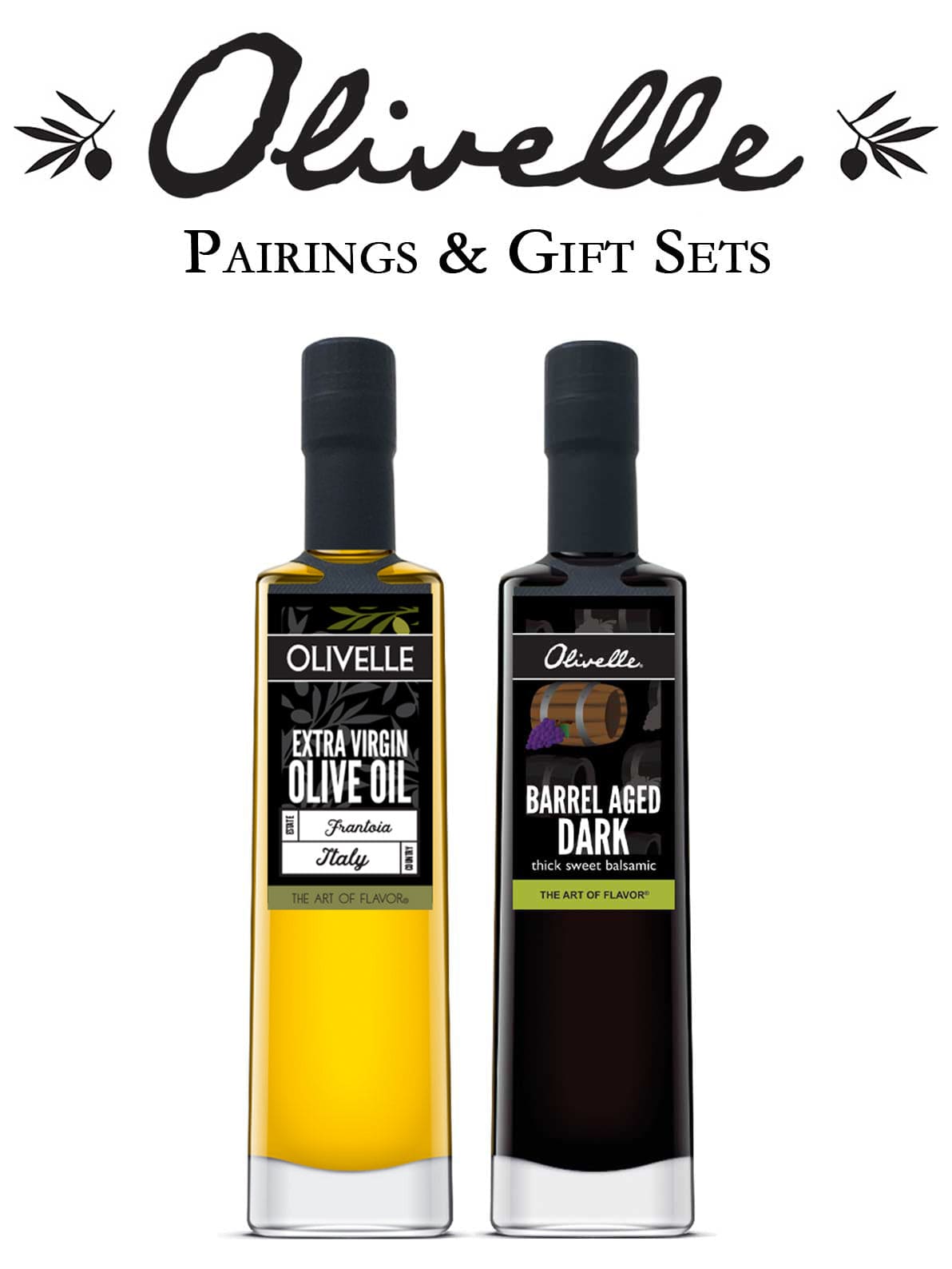 Food Olivelle Frantoia Olive Oil & Barrel Aged Balsamic Vinegar - Pairing 1