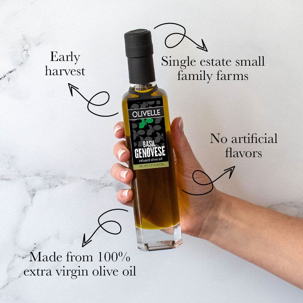 Food Olivelle Infused ExVirgin Olive Oil - Basil Genovese - Gluten Free