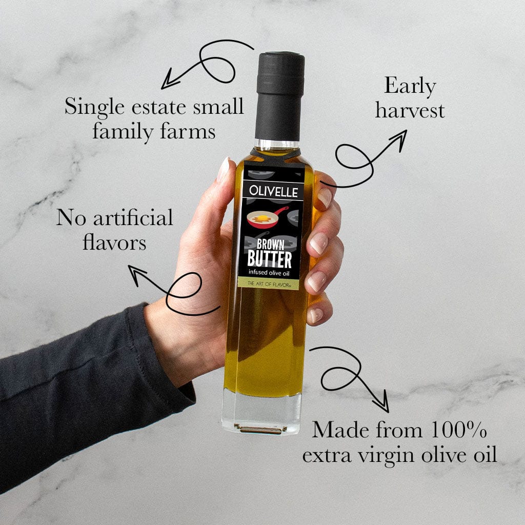 Food Olivelle Infused ExVirgin Olive Oil - Brown Butter - Vegan & Gluten Free