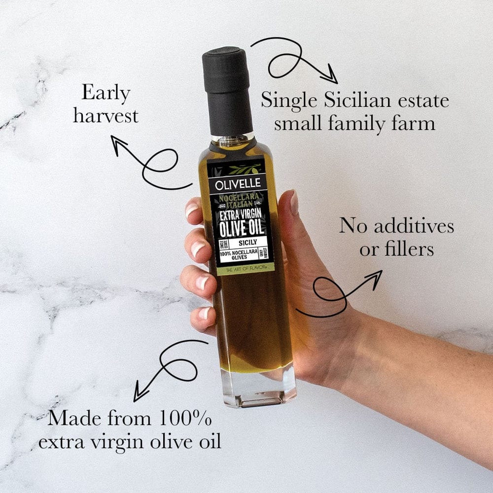 Food Olivelle Kalamata Greek Extra Virgin Olive Oil & Barrel Aged Balsamic Vinegar - Pairing 1
