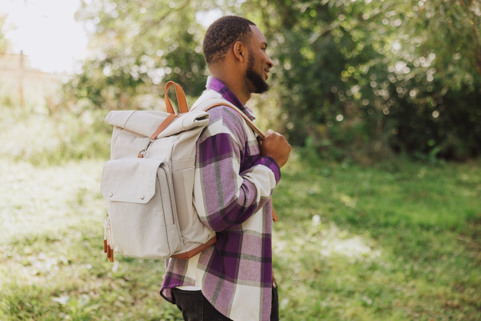 Travel & Storage Picnic Time Carmel Roll Top Insulated Rucksack Canvas - Tan