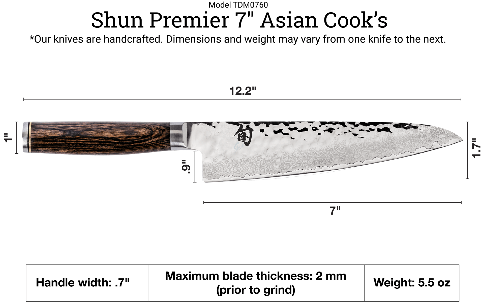 Cutlery Premier 7" Asian Cook's Knife