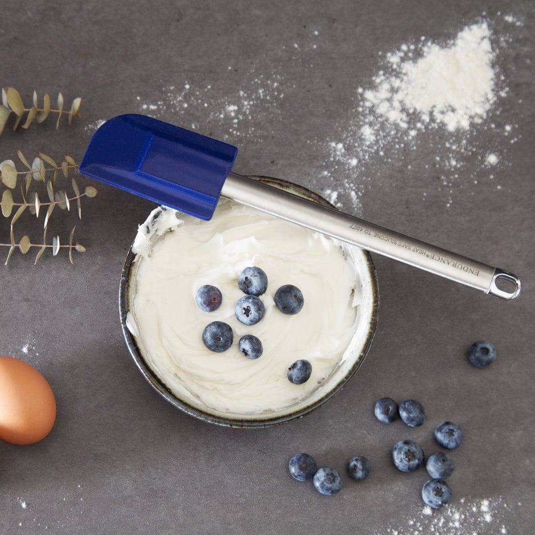 Tools & Accessories RSVP International Silicone Spatula with Stainless Steel Handle - Medium - Blue