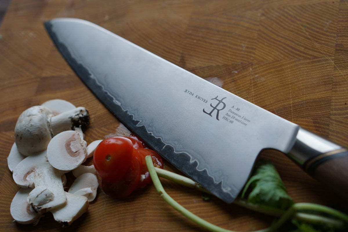Cutlery Ryda Knives A30 Damascus Steel Chef Knife
