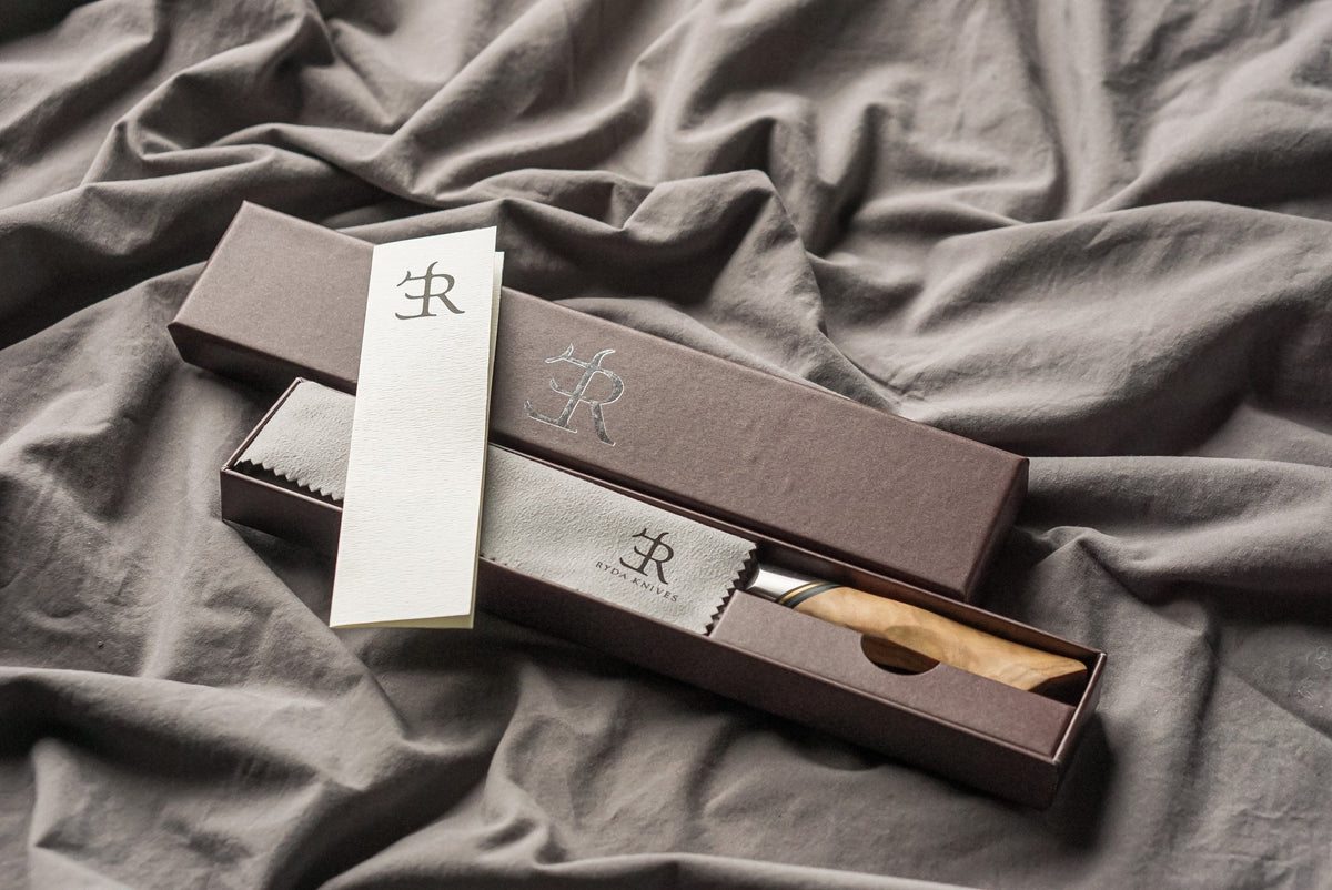 Cutlery Ryda Knives A73 Damascus Steel Utility Knife
