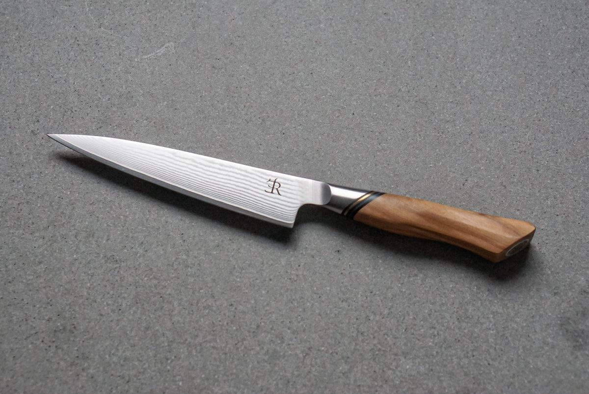 Cutlery Ryda Knives A73 Damascus Steel Utility Knife