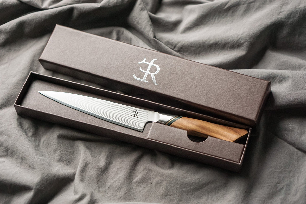 Cutlery Ryda Knives A73 Damascus Steel Utility Knife