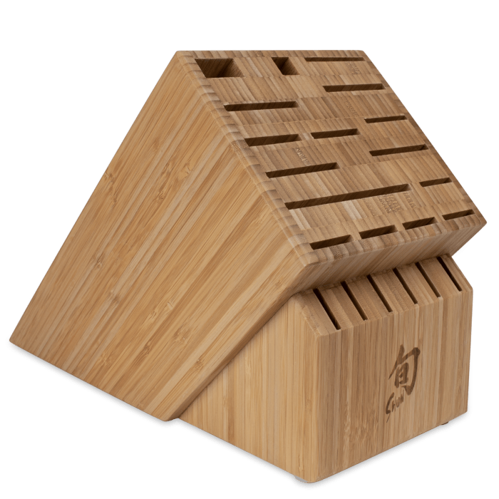 Cutlery Shun 22-Slot Bamboo Block