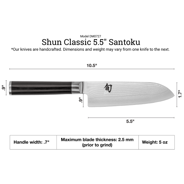 Cutlery Shun Classic Santoku, 5.5"