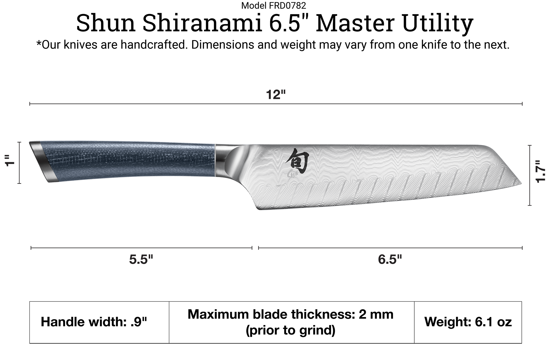 Cutlery Shun Shiranami 6.5" Master Utility Knife