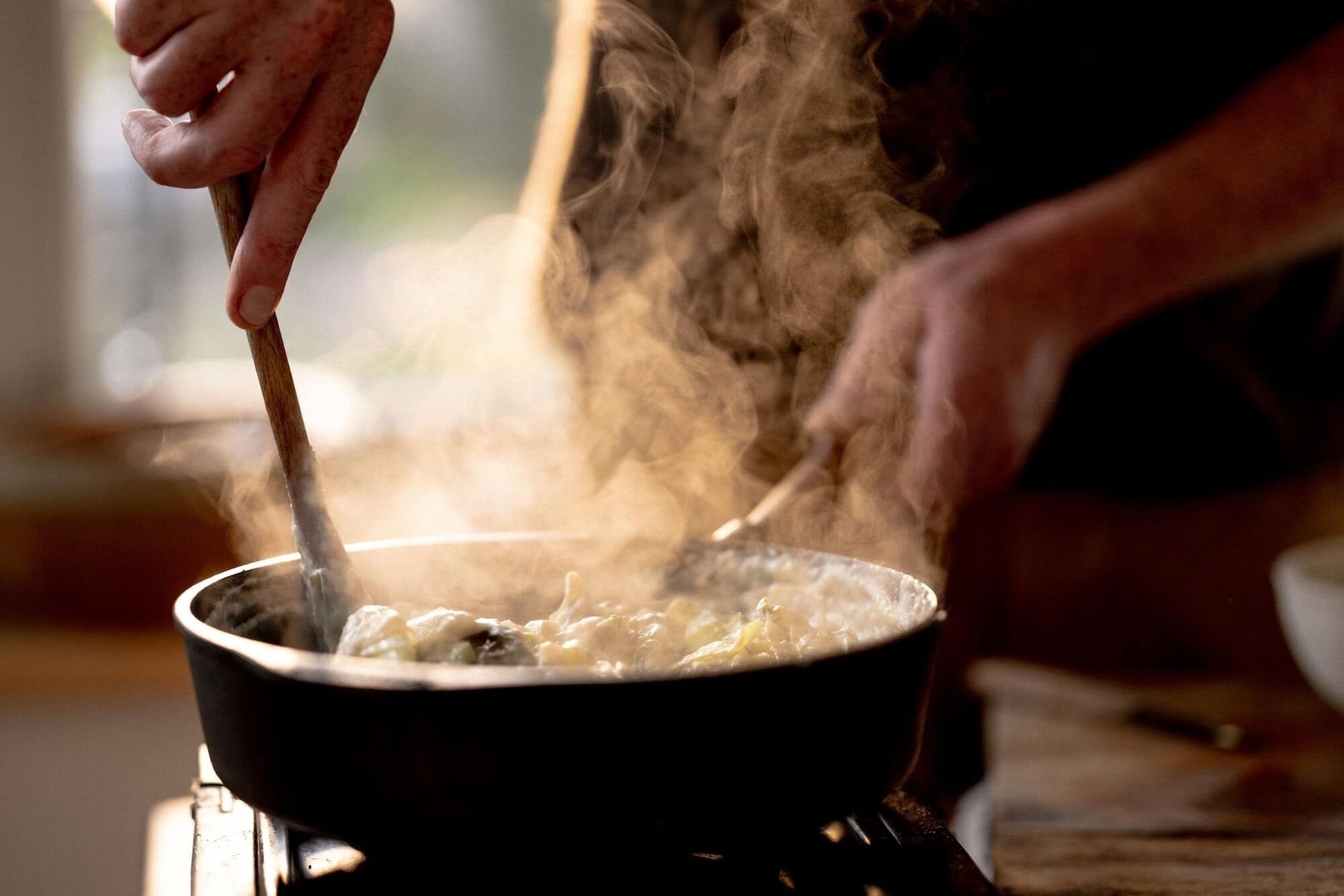 Cookware Skeppshult Deep Cast Iron Skillet with Walnut Handle, 9.75"