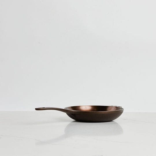 Cookware Smithey Ironware 8" Cast Iron Skillet - Polished Frying Pan with Curved Sides - Made in USA