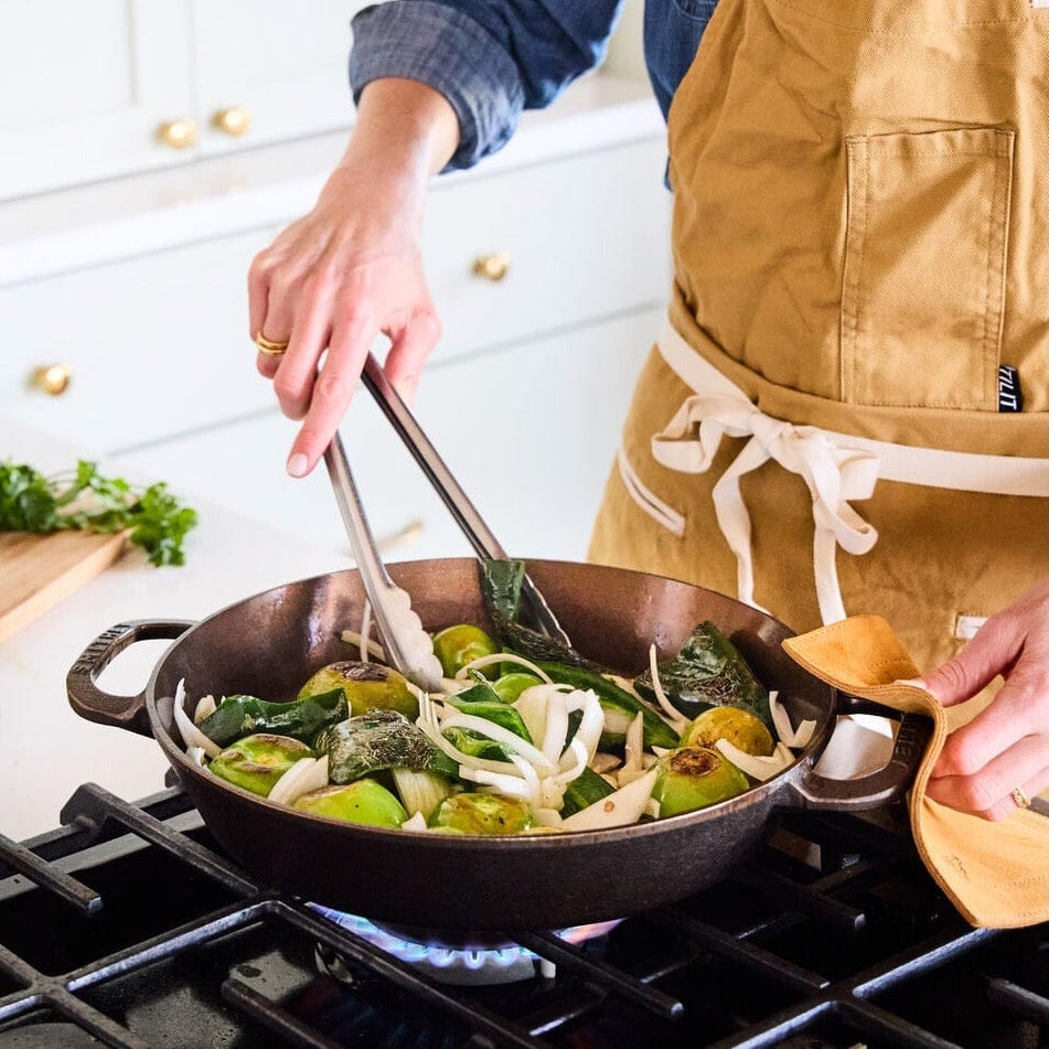 Cookware Smithey Ironware Dual Handle 12" Skillet - Polished Cast Iron Frying Pan for Roasts, Frying, Barbeque and More - Made in USA