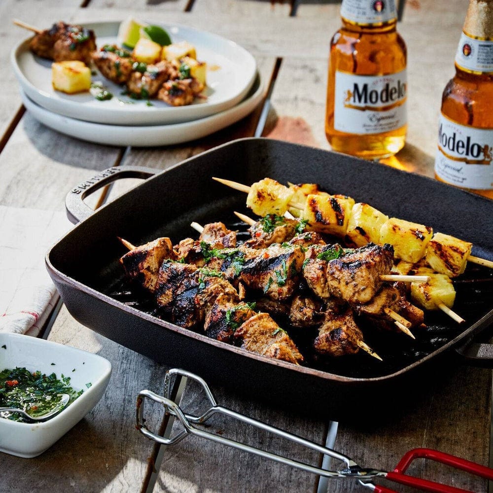 Cookware Smithey Ironware Traditional Cast Iron Square Grill Pan for Indoor Grilling - 12" - Made in USA