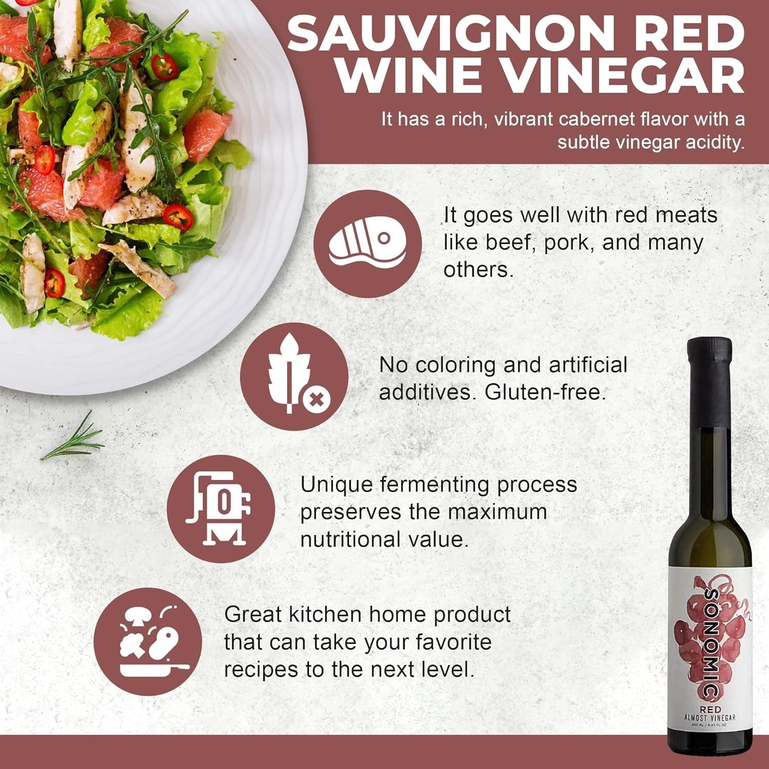 Food Sonomic Almost Vinegar, Red (Cabernet Sauvignon)