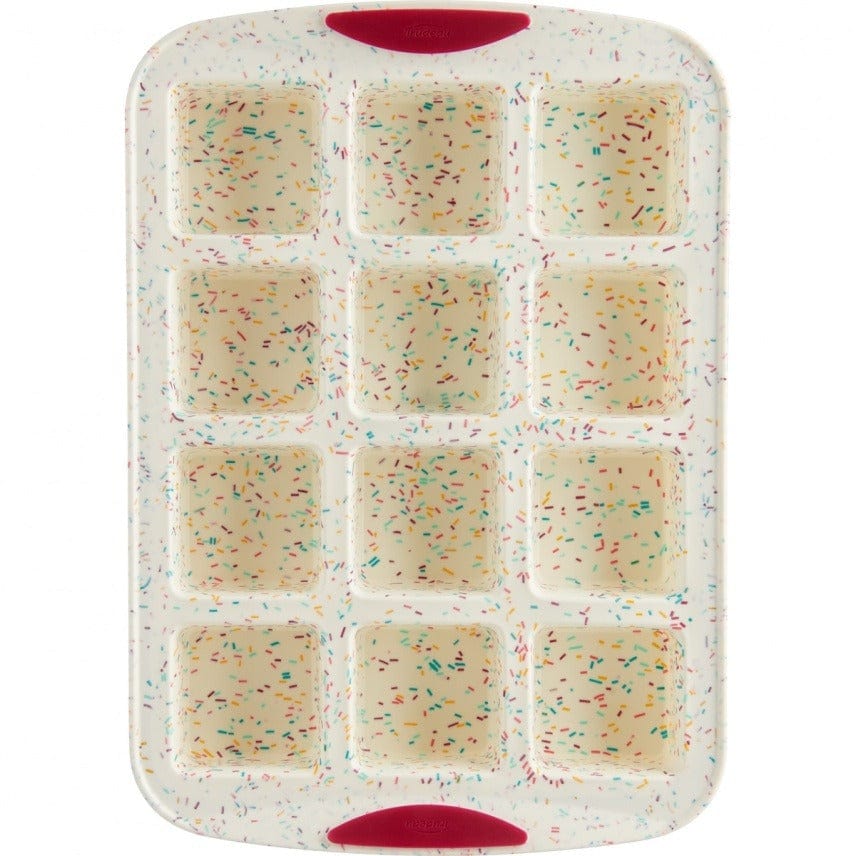 Bakeware Structure Silicone Brownie Pan 12 count, Confetti