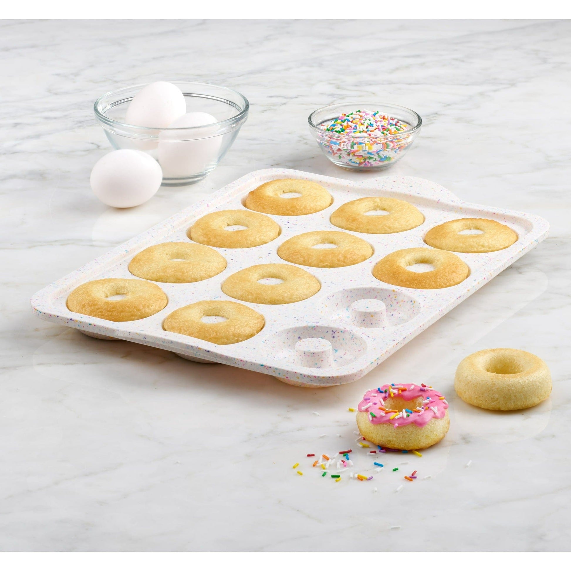 Bakeware Structure Silicone Donut Pan 12ct Confetti