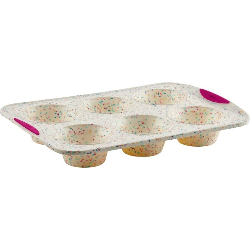 Bakeware Structure Silicone Jumbo Muffin Pan Confetti