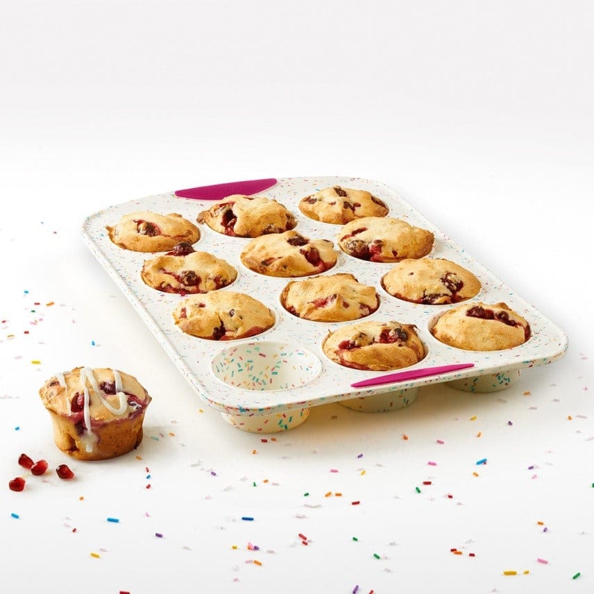 Bakeware Structure Silicone Muffin Pan 12ct Confetti
