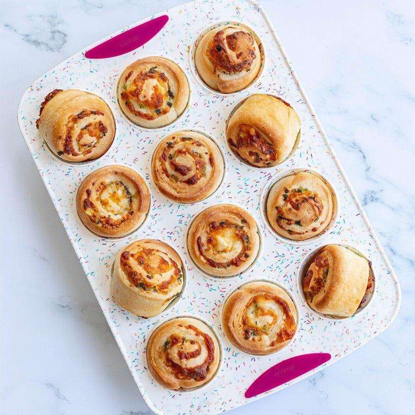 Bakeware Structure Silicone Muffin Pan 12ct Confetti