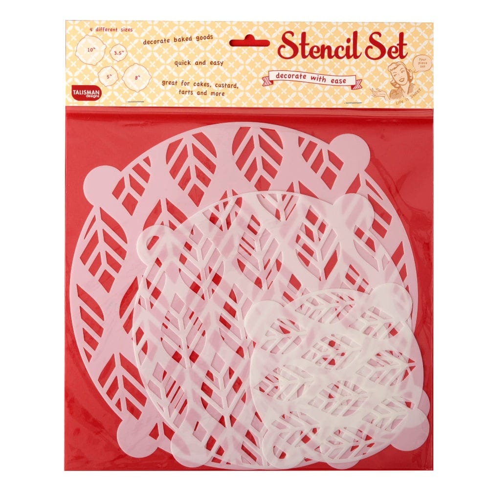 Bakeware Talisman Designs Pastry, Pie, & Drink Stencil Set - Autumn