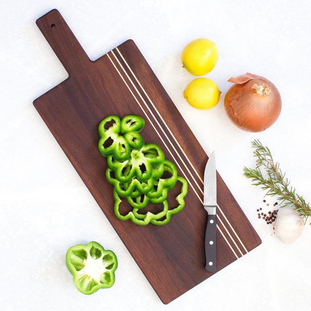 Cutting Boards Totally Bamboo - Acacia Pinstripe Charcuterie Paddle Board - 20"