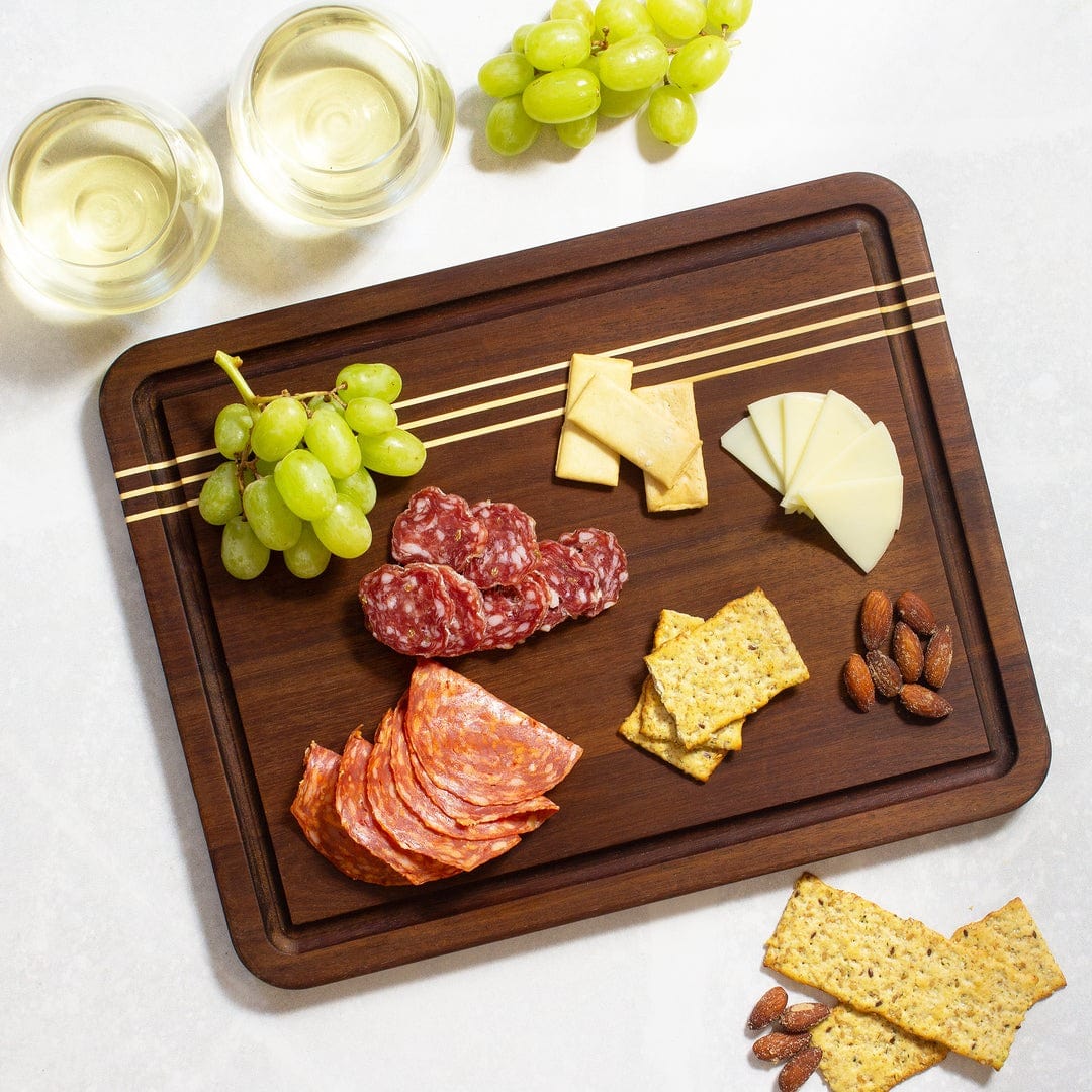 Cutting Boards Totally Bamboo - Acacia Pinstripe Cutting Board with Juice Groove - 14"x11"