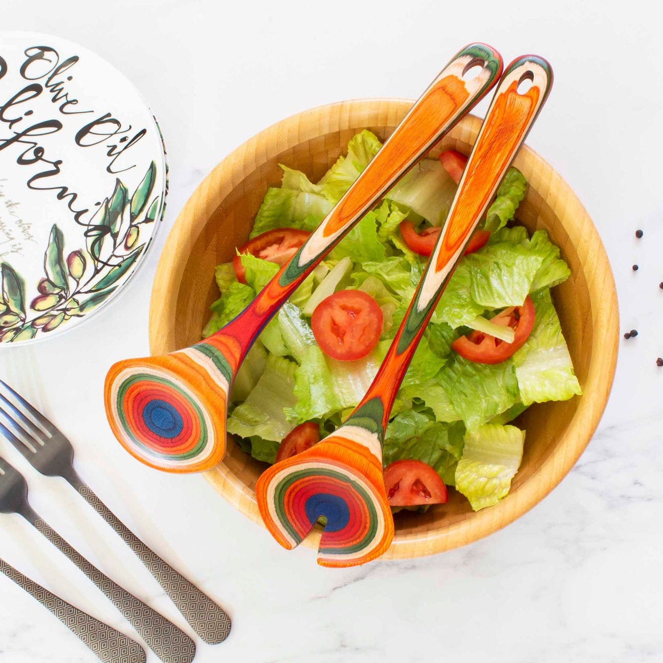Tools & Accessories Totally Bamboo Baltique Marrakesh Salad Serving Set
