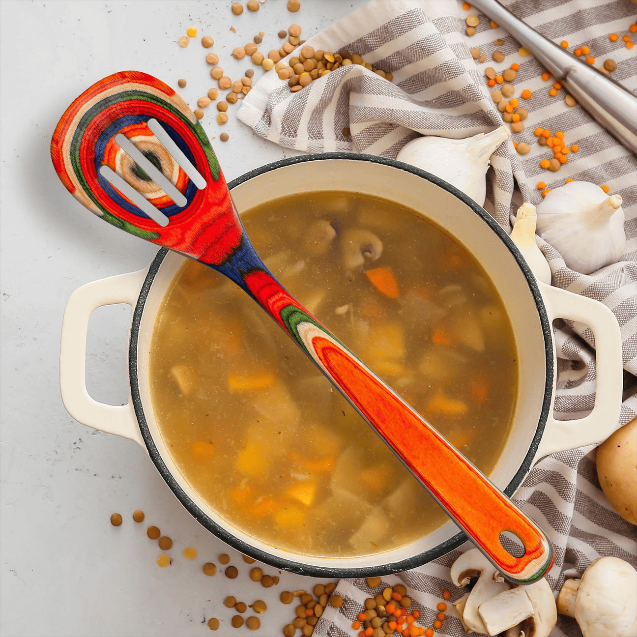 Tools & Accessories Totally Bamboo Baltique Marrakesh Slotted Spoon, 12"