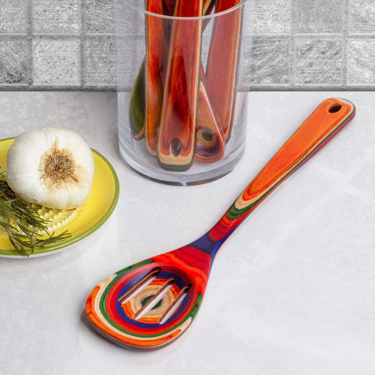 Tools & Accessories Totally Bamboo Baltique Marrakesh Slotted Spoon, 12"