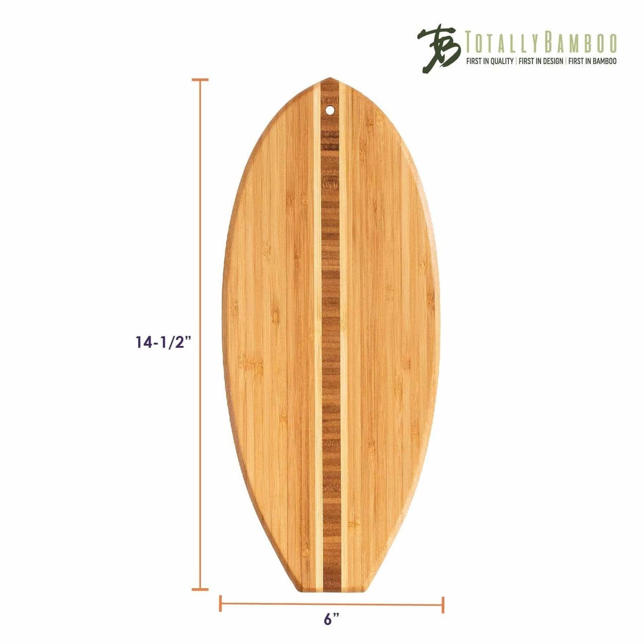 Cutting Boards Totally Bamboo Li'l Surfer Cutting Board, 6" x 14.5"