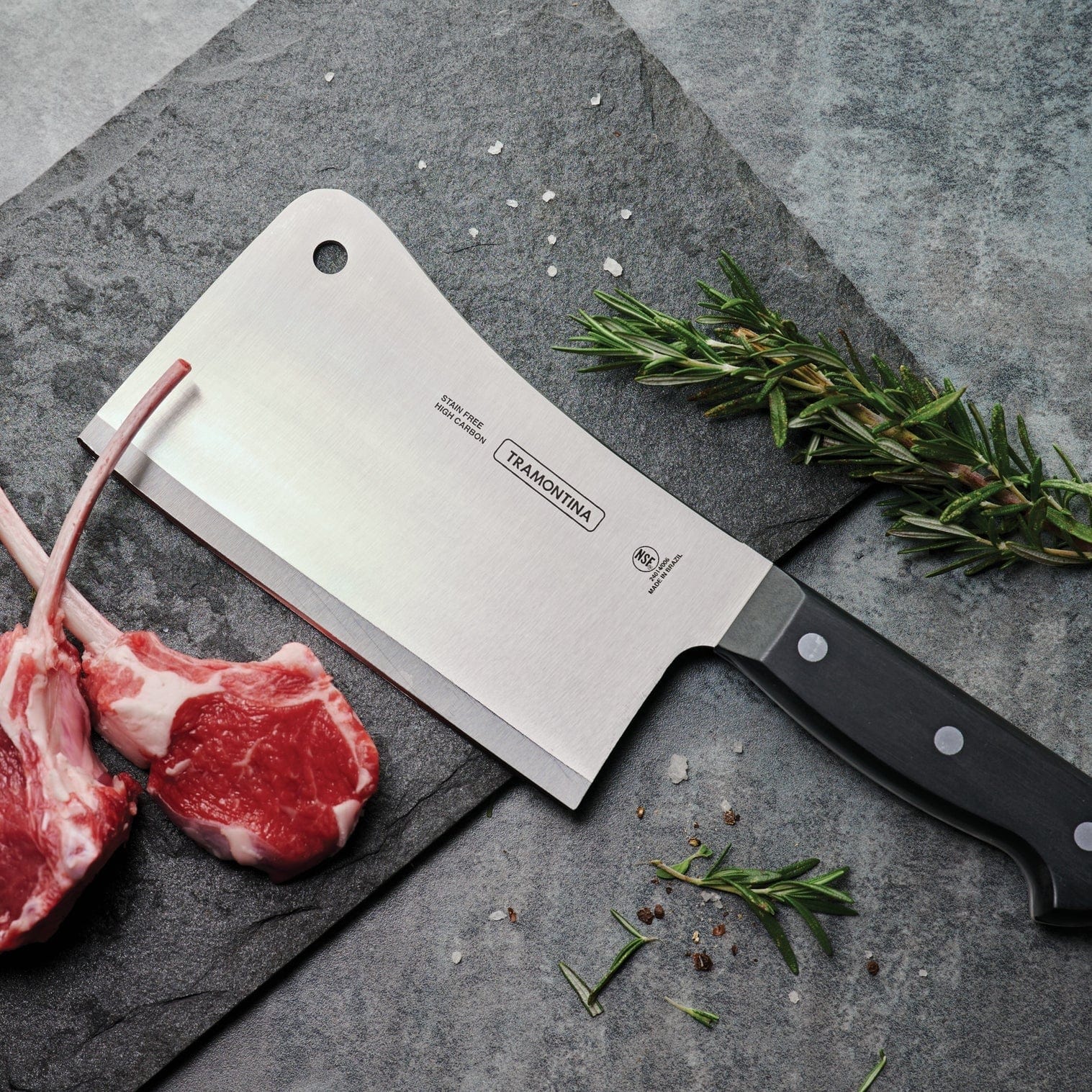 Cutlery Tramontina Professional High-Carbon Steel Cleaver - 6"