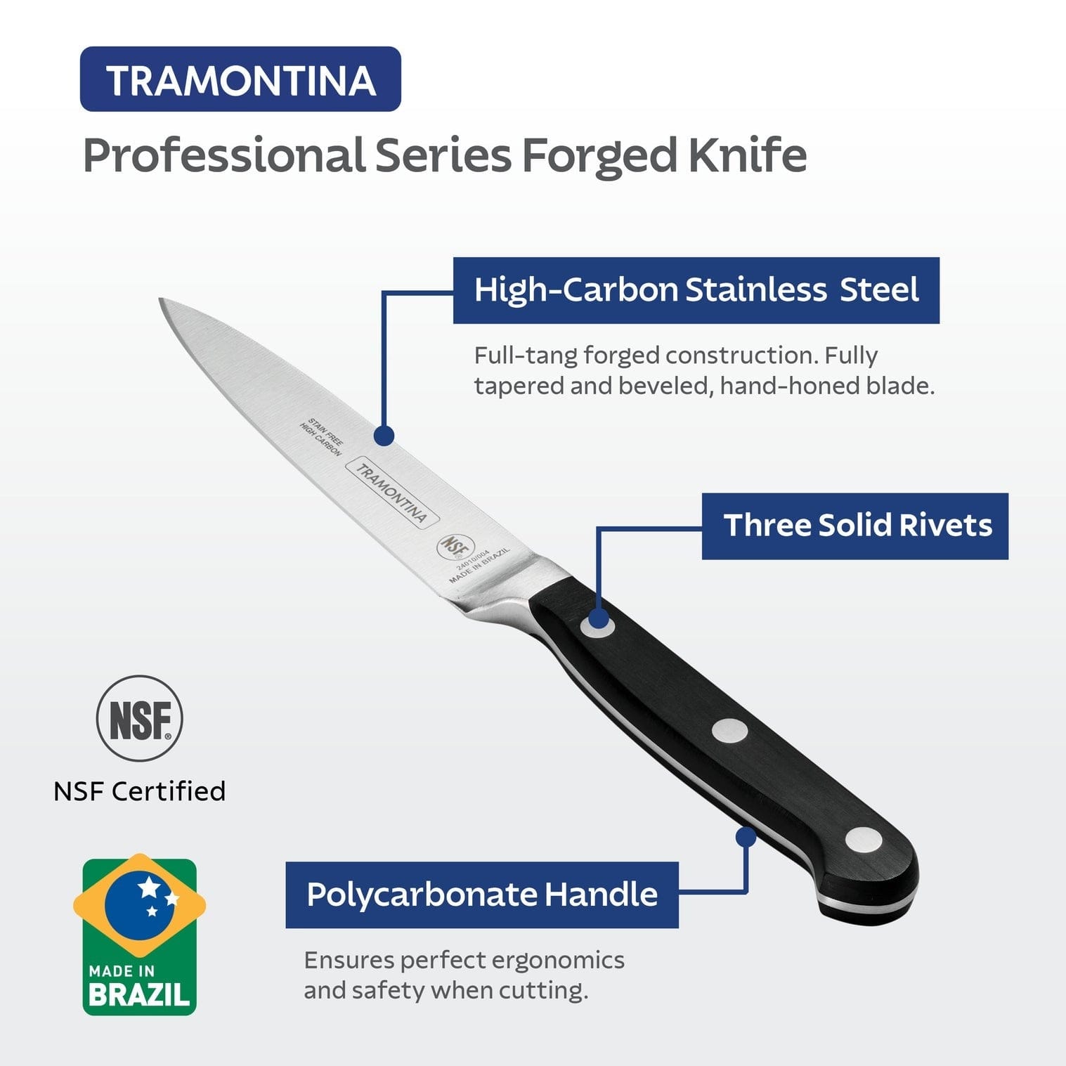 Cutlery Tramontina Professional Forged Chef's Paring Knife - 4"
