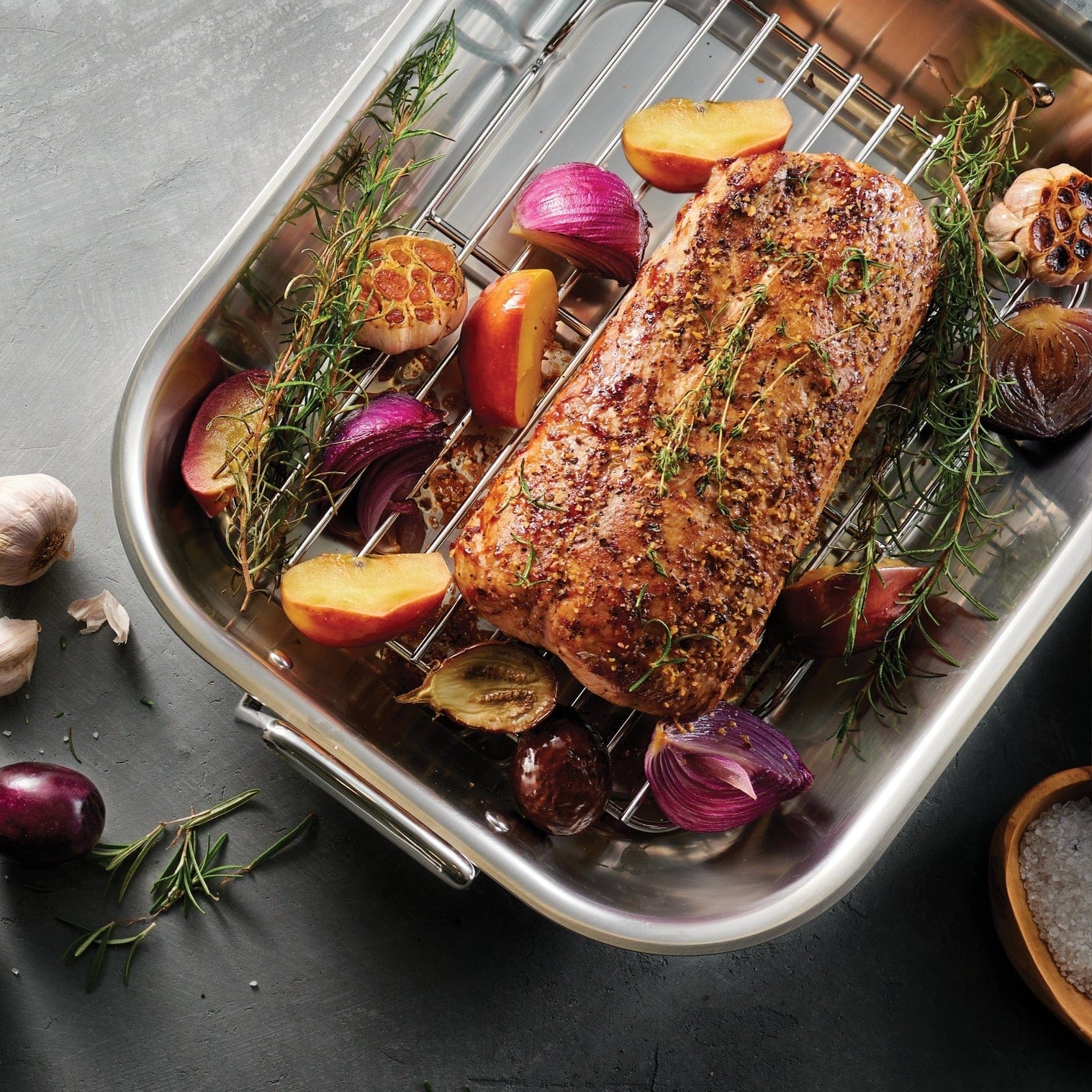 Cookware Tramontina Gourmet Prima Stainless Steel Roasting Pan & Basting Rack - 16.75"