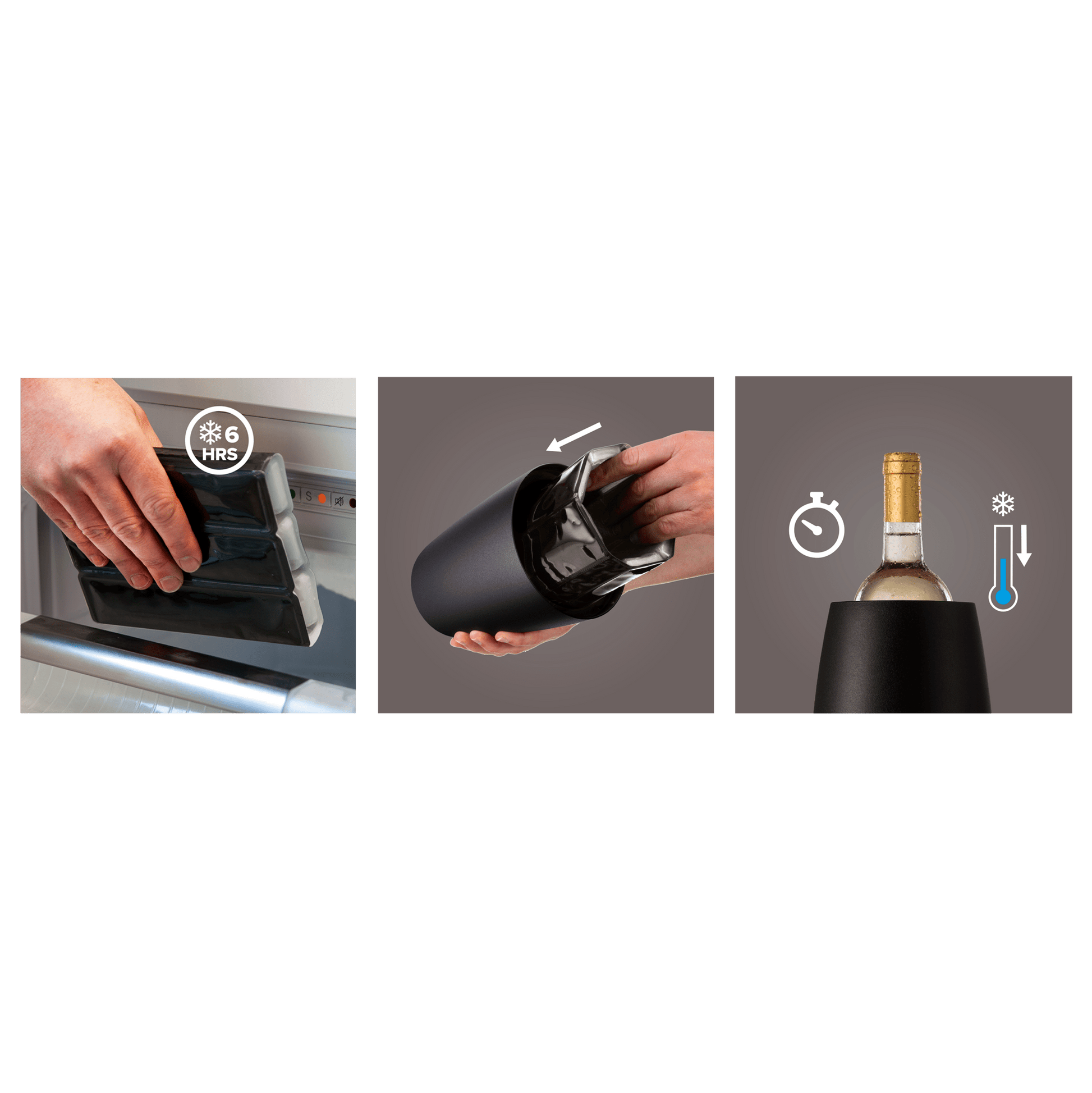 Barware Vacu Vin Active Cooler Wine Elegant, Black