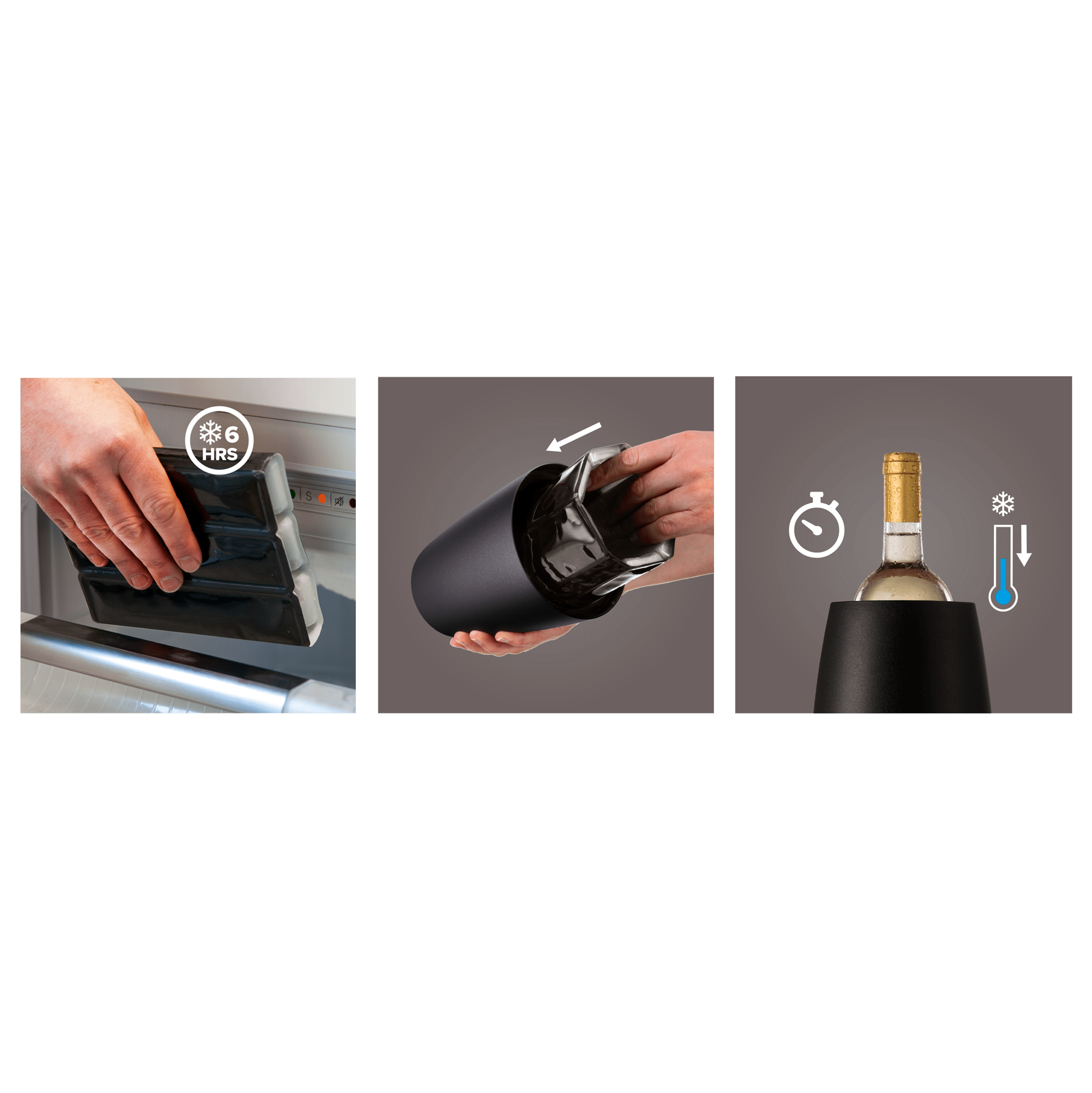 Barware Vacu Vin Active Cooler Wine Elegant, Black